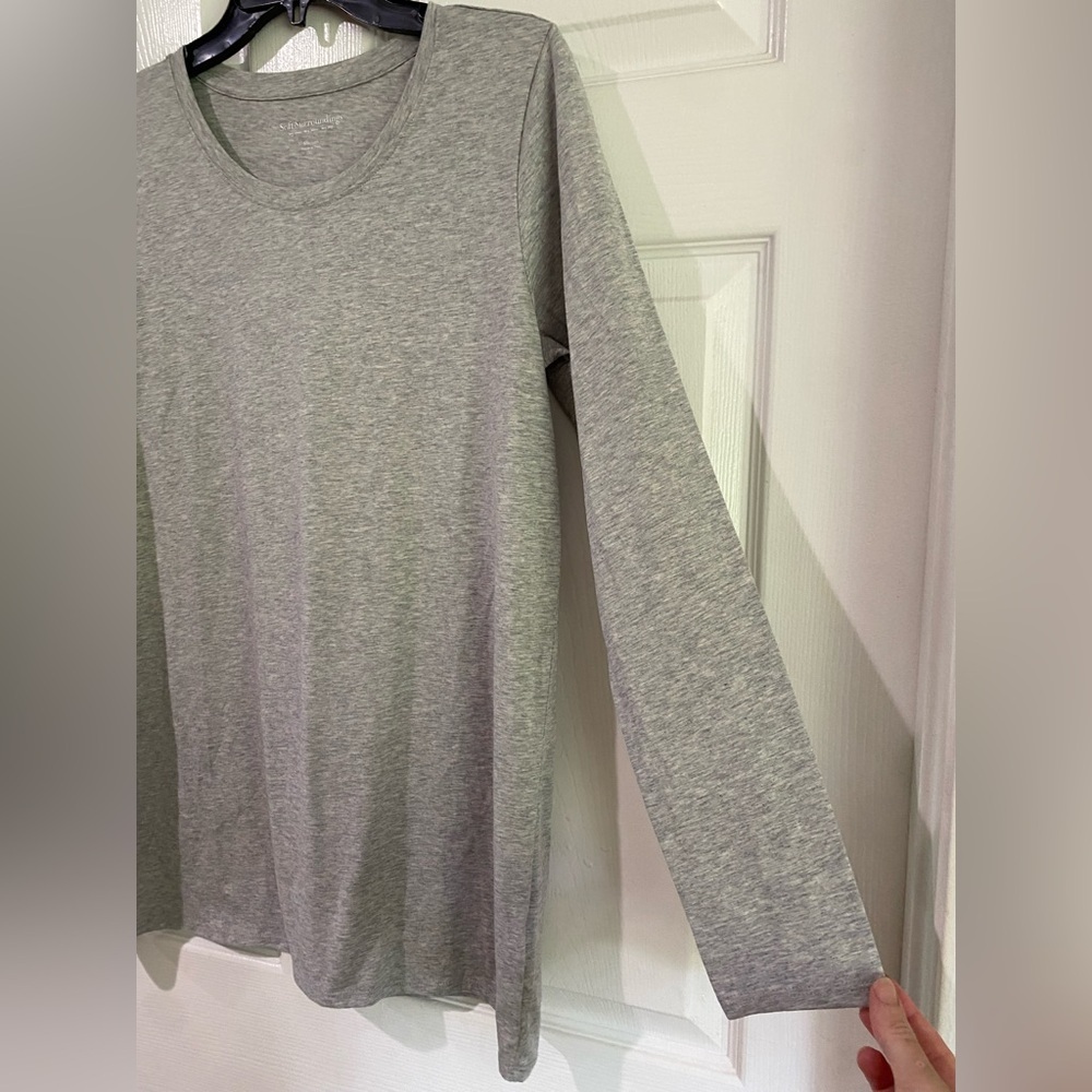 Soft Surroundings Gray Long Sleeve Layering Tunic Top Women's Size Medium - Picture 3 of 10